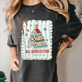 All Booked For Christmas Book Xmas Tree Coquette Bow Lights Women's Comfort Colors T-Shirt Pepper All Booked For Christmas Book Xmas Tree Coquette Bow Lights Women's Comfort Colors T-Shirt Pepper