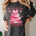 All Booked For Valentine Books Lover Teacher Floral Women's Comfort Colors T-Shirt Pepper