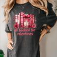 All Booked For Valentines Coquette Bow Book Lover Bookworm Women's Comfort Colors T-Shirt Pepper