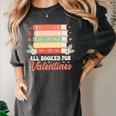 All Booked For Valentines Retro Book Lover Teacher Bookworm Premium Tri-Blend Women's Comfort Colors T-Shirt Pepper