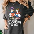 Bookish Goose Cute Geese With Hats Reading Books Women's Comfort Colors T-Shirt Pepper Bookish Goose Cute Geese With Hats Reading Books Women's Comfort Colors T-Shirt Pepper