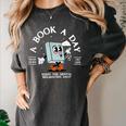 Bookish Mental Health Book A Day Retro Read More Book Women's Comfort Colors T-Shirt Pepper