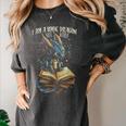 Bookish Quote I Am a Book Dragon Not a Worm Reading Book Women's Comfort Colors T-Shirt Pepper
