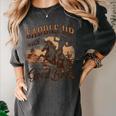 Bookish Retro Western Cowgirl Texas Book Lover Novel Reader Women's Comfort Colors T-Shirt Pepper