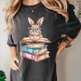 Books Bookworm Reader Book Cute Reading Bunny With Glasses Women's Comfort Colors T-Shirt Pepper Books Bookworm Reader Book Cute Reading Bunny With Glasses Women's Comfort Colors T-Shirt Pepper