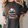 “Books Coffee & Yarn Enthusiast Cozy Reader Women's Comfort Colors T-Shirt Pepper “Books Coffee & Yarn Enthusiast Cozy Reader Women's Comfort Colors T-Shirt Pepper