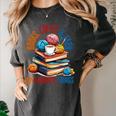 Books Coffee & Yarn Lover My Favorite Things Women's Comfort Colors T-Shirt Pepper