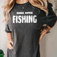 Books Coffee Fishing Women's Comfort Colors T-Shirt Pepper
