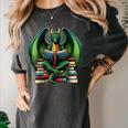 Books Dragon Reading Book Women's Comfort Colors T-Shirt Pepper Books Dragon Reading Book Women's Comfort Colors T-Shirt Pepper