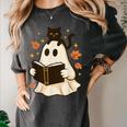 Books Ghost Reading Book Halloween Library Cat Fall Women's Comfort Colors T-Shirt Pepper Books Ghost Reading Book Halloween Library Cat Fall Women's Comfort Colors T-Shirt Pepper