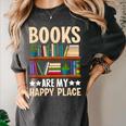 Books Are My Happy Place Women's Comfort Colors T-Shirt Pepper