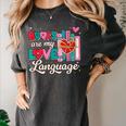 Books Are My Love Language Women's Comfort Colors T-Shirt Pepper