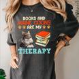 BOOKS AND MAINE COONS ARE MY THERAPY Main Coon Women's Comfort Colors T-Shirt Pepper