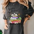 Books Original Handheld Device Reader Literacy Book Lover Women's Comfort Colors T-Shirt Pepper