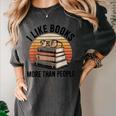 I Like Books More Than People Glasses Women's Comfort Colors T-Shirt Pepper I Like Books More Than People Glasses Women's Comfort Colors T-Shirt Pepper