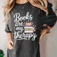 Books Are My Therapy Book Lover Coffee Books Flowers Bookish Women's Comfort Colors T-Shirt Pepper Books Are My Therapy Book Lover Coffee Books Flowers Bookish Women's Comfort Colors T-Shirt Pepper