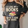 I Like My Books With a Side Of Panic Thriller Women's Comfort Colors T-Shirt Pepper