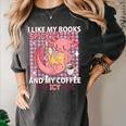 I Like My Books Spicy And My Coffee Icy Librarian Women's Comfort Colors T-Shirt Pepper I Like My Books Spicy And My Coffee Icy Librarian Women's Comfort Colors T-Shirt Pepper