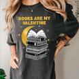 Books Are My Valentine Cute Book Lover Valentine's Day Women's Comfort Colors T-Shirt Pepper