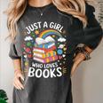 Bookworm Just A Girl Who Loves Books Women's Comfort Colors T-Shirt Pepper