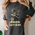 Bookwyrm Dragon Fantasy Bookish Fairytale Book Lover Women's Comfort Colors T-Shirt Pepper Bookwyrm Dragon Fantasy Bookish Fairytale Book Lover Women's Comfort Colors T-Shirt Pepper