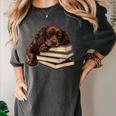 Boykin Spaniel Books Dog Breed Graphic Women's Comfort Colors T-Shirt Pepper
