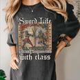 Buhurt Hourly Book Epic Knight Fight In Armor Buhurt Women's Comfort Colors T-Shirt Pepper