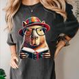 Capybara Bookworm Rodent Reading a Book Women's Comfort Colors T-Shirt Pepper