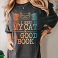 Cat & Book Art For Men Women Cat Librarian Novel Book Lover Women's Comfort Colors T-Shirt Pepper Cat & Book Art For Men Women Cat Librarian Novel Book Lover Women's Comfort Colors T-Shirt Pepper