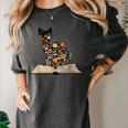 Cat Book Flowers Women's Comfort Colors T-Shirt Pepper Cat Book Flowers Women's Comfort Colors T-Shirt Pepper