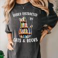 Cat Lover Tee Women Book Lover Reading Librarian Read Women's Comfort Colors T-Shirt Pepper