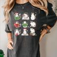 Cat Reading Book Funny Christmas Cat Book Lover Librarian Men Women Kids Women's Comfort Colors T-Shirt Pepper