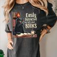 Cats And Books Book & Cat Lover Easily Distracted By Women's Comfort Colors T-Shirt Pepper Cats And Books Book & Cat Lover Easily Distracted By Women's Comfort Colors T-Shirt Pepper