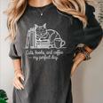 Cats Books And Coffee – My Perfect Day Cat Lover Women's Comfort Colors T-Shirt Pepper
