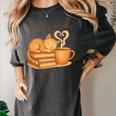 Cats Books And Coffee Heart Cozy Cat Lover Bookworm Readers Women's Comfort Colors T-Shirt Pepper Cats Books And Coffee Heart Cozy Cat Lover Bookworm Readers Women's Comfort Colors T-Shirt Pepper