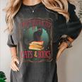 Cats And Books Lover Reading Literary Feline Humor Women's Comfort Colors T-Shirt Pepper