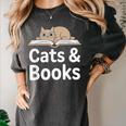 Cats And Books Women's Comfort Colors T-Shirt Pepper Cats And Books Women's Comfort Colors T-Shirt Pepper