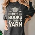 Cats Books And Yarn Crocheter Crocheting Women's Comfort Colors T-Shirt Pepper
