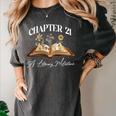 Chapter 21 Years Old 21st Birthday Wildflower Book Lover Premium Tri-Blend Women's Comfort Colors T-Shirt Pepper