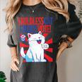 Childless Cat Ladies Vote Kamala Harris Cute Comic Book Cat Women's Comfort Colors T-Shirt Pepper