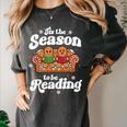Christmas Book Lover Gingerbread Library Reading Bookaholic Women's Comfort Colors T-Shirt Pepper Christmas Book Lover Gingerbread Library Reading Bookaholic Women's Comfort Colors T-Shirt Pepper