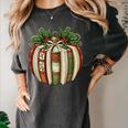 Christmas Book Ornament Bookworm Book Lover Men Women Women's Comfort Colors T-Shirt Pepper