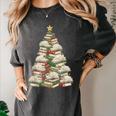 Christmas Book Tree Teacher Book Lover Xmas Librarian Women's Comfort Colors T-Shirt Pepper Christmas Book Tree Teacher Book Lover Xmas Librarian Women's Comfort Colors T-Shirt Pepper