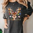 Christmas Librarian Reindeer Matching Family Book Lover Xmas Women's Comfort Colors T-Shirt Pepper Christmas Librarian Reindeer Matching Family Book Lover Xmas Women's Comfort Colors T-Shirt Pepper