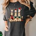 Christmas Three Llamas Reading Reading Books Llama Lover Women's Comfort Colors T-Shirt Pepper Christmas Three Llamas Reading Reading Books Llama Lover Women's Comfort Colors T-Shirt Pepper