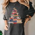 Christmas Tree Book Bookworm Women's Comfort Colors T-Shirt Pepper Christmas Tree Book Bookworm Women's Comfort Colors T-Shirt Pepper