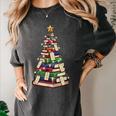 Christmas Tree Of Books For Readers And Librarians Women's Comfort Colors T-Shirt Pepper