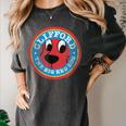Clifford The Big Red Dog Round Distressed Logo Kids Books Women's Comfort Colors T-Shirt Pepper