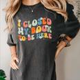 I Closed My Book To Be Here Book Lovers Library Reading Women's Comfort Colors T-Shirt Pepper