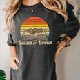 Coffee Beans & Books Retro Bookworm Librarian Women's Comfort Colors T-Shirt Pepper